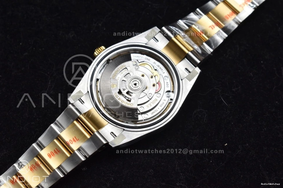 Oyster 904L Bracelet 1:1 YG 126333 SS Steel Clean VR Sleek on DateJust Textured 608 Dial Best 41 YG Edition 0826